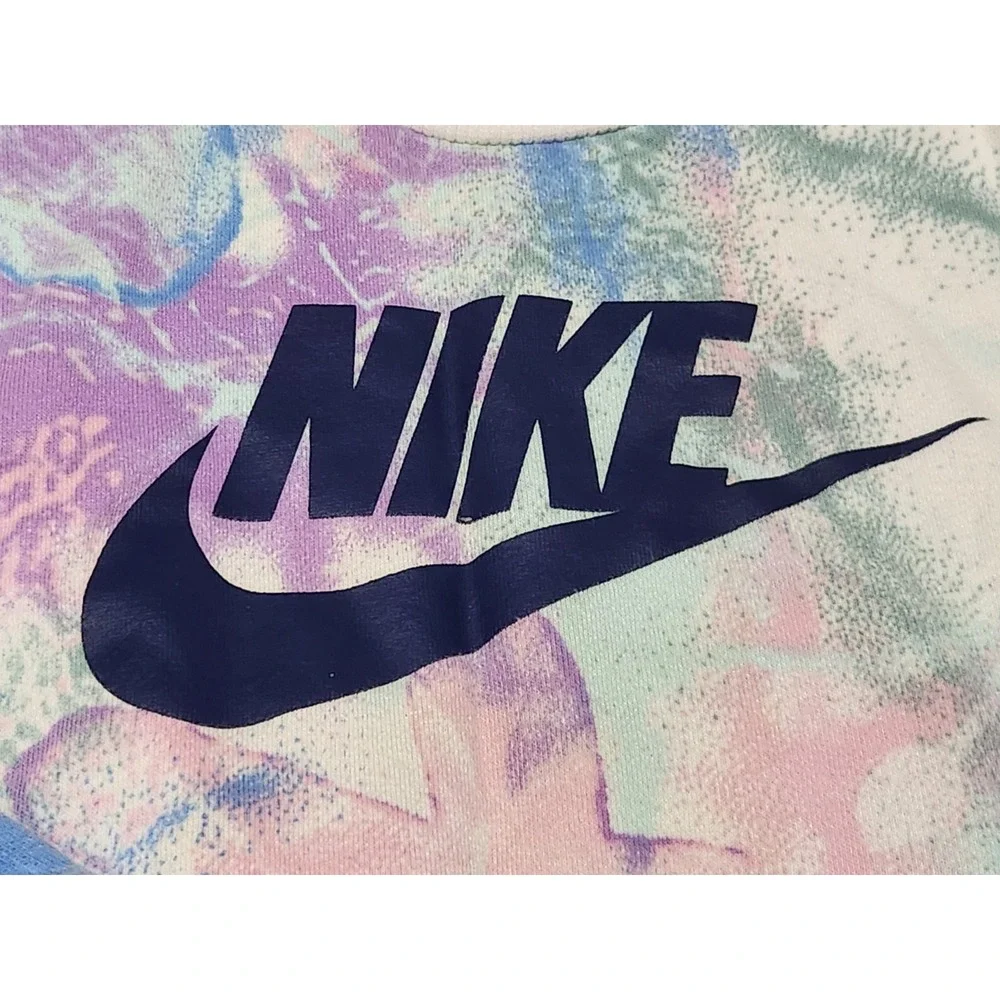 Nike Swoosh Logo Girl's Crew Neck Pullover‎ Sweatshirt Size XS 3-4 Years